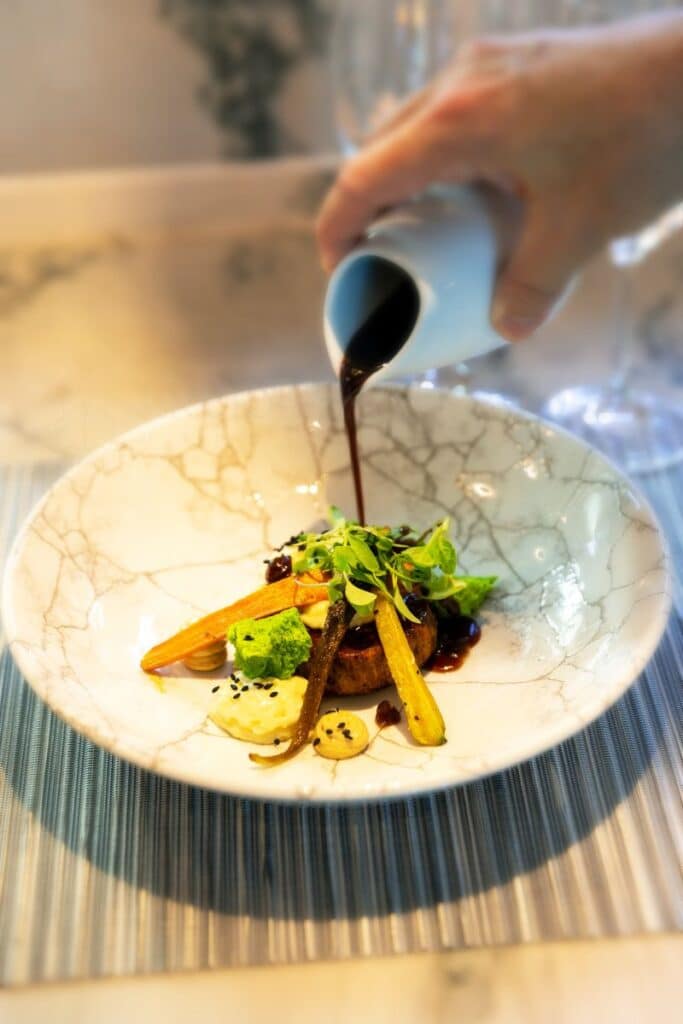 Windstar Cruises, Basil + Bamboo, Star Seeker, luxury cruise dining, Mediterranean Asian cuisine, yacht-style cruise, cruise line food, best cruise restaurants, James Beard Foundation cruise, specialty dining at sea.