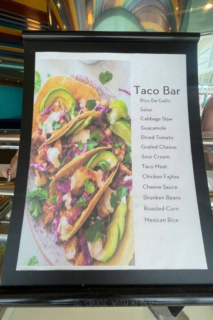 Taco Bar Holland America Line Oosterdam Dining Guide