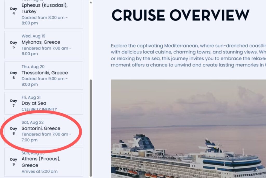 List of cruise ship tender ports