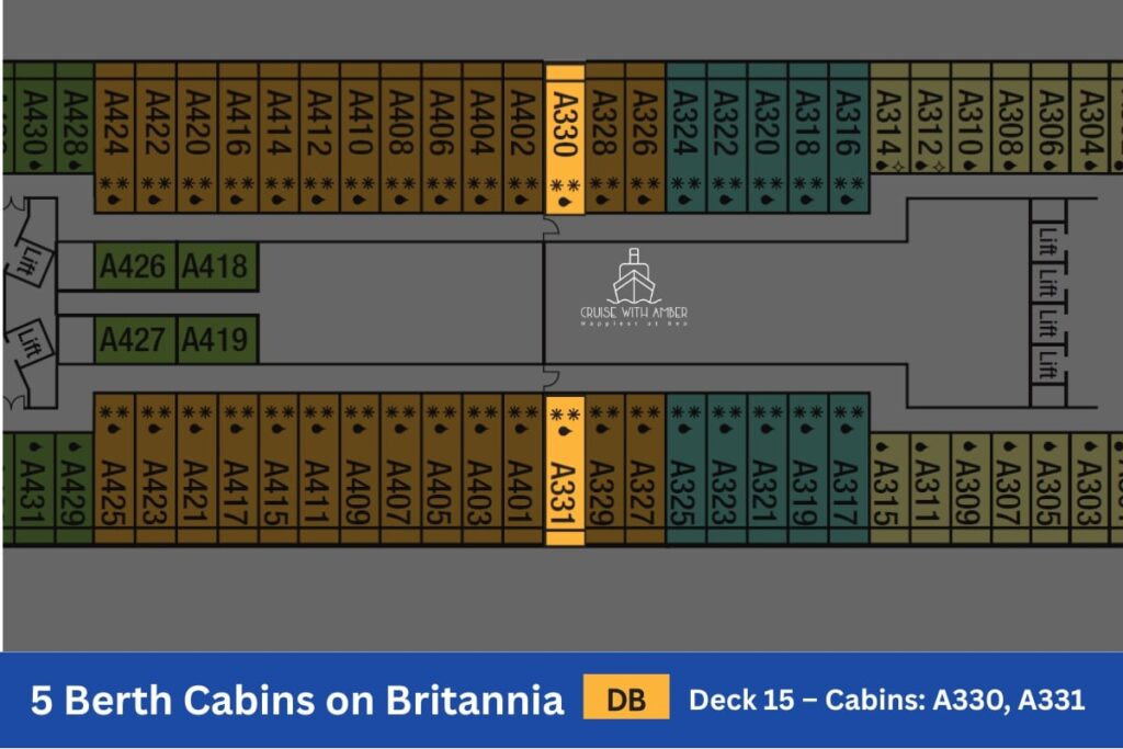 5 berth cabins on Arvia. What cabins on Arvia Sleep 5 people?