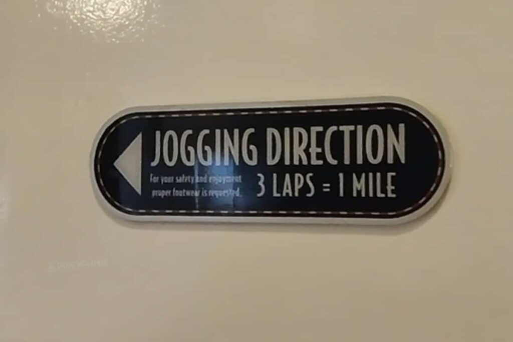 Jogging track on cruise ship
