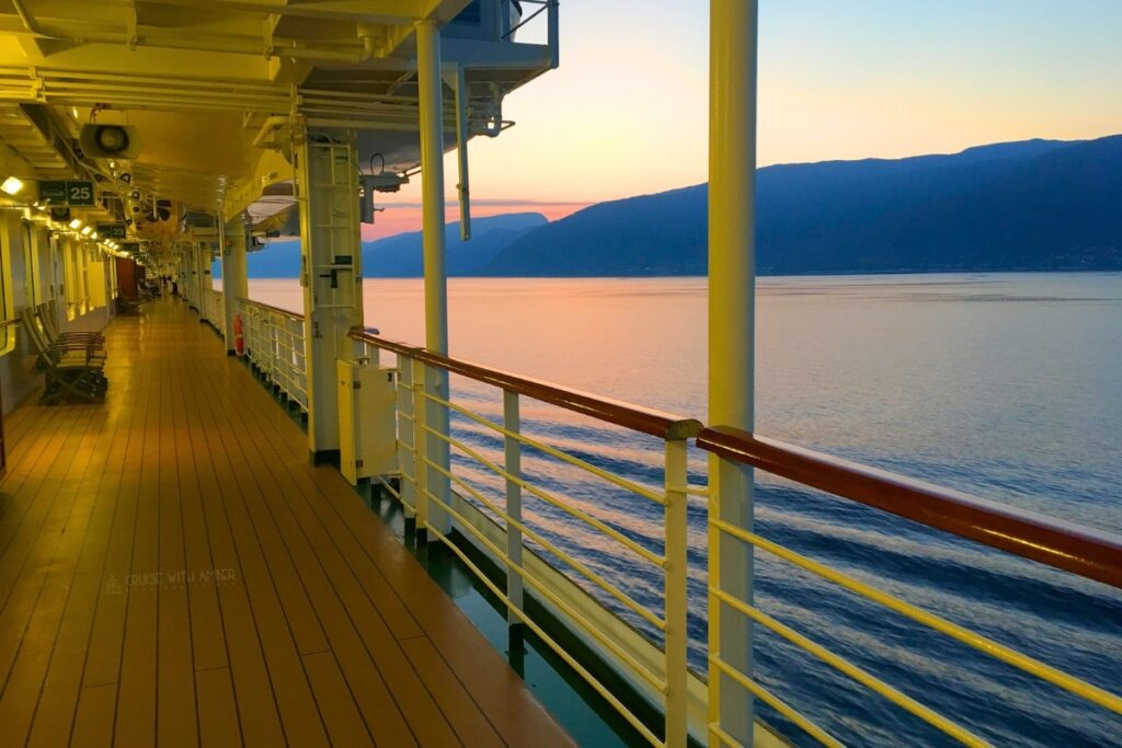 Walking track on cruise ship